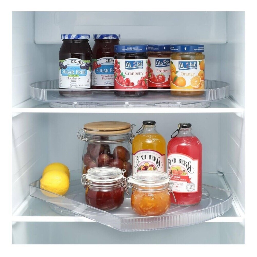 Lazy Susan Organizer for Refrigerator 16.5''X11'' Rectangular Fridge Turntable O